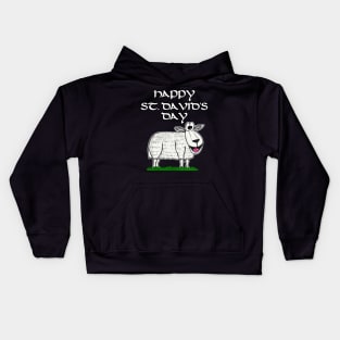 Happy St David's Day Sheep Welsh Wales Funny Kids Hoodie